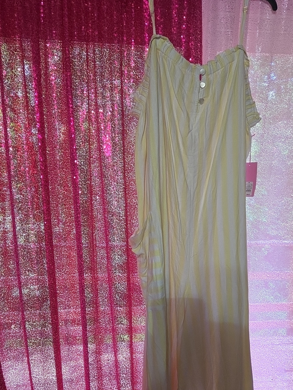 Light Yellow White Striped Jumpsuit Stoney Clover Lane